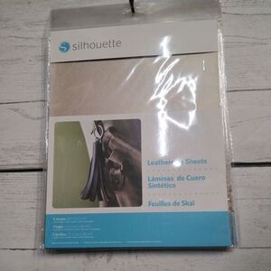 Silhouette 5 Pack Bundle Leatherette Sheets, Shrink Plastic, Silver Foil, Clear‎